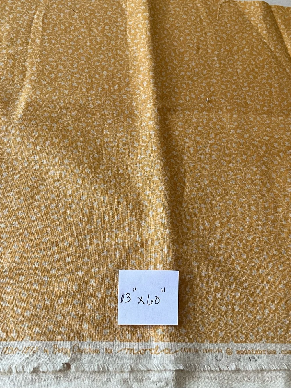 Quilting Sewing Crafts Fabric Lot Moda Pattern#31588 Yellow Brown Tan Cotton - Picture 2 of 8